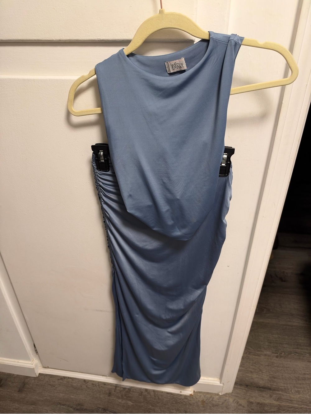 Ohpolly Women’s Blue Two-Piece Set - midi skirt and cropped top.